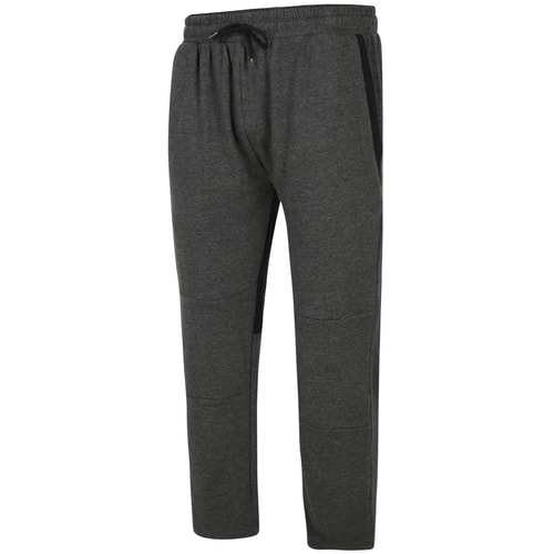 Bigdude Cut & Sew Contrast Panel Joggers Charcoal